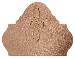 DARAY L 601 CP SH BZ Copper Scroll Shimmer Bronze Background